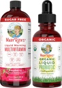 MaryRuth Organics Liquid Multivitamin Raspberry & Liquid Probiyotik 4oz Sche | Vegan Vitamin A, B, C, D3, E & Amino Asits | Immune, Digestion, Focus & Energy Support | Gut Health Supplement.