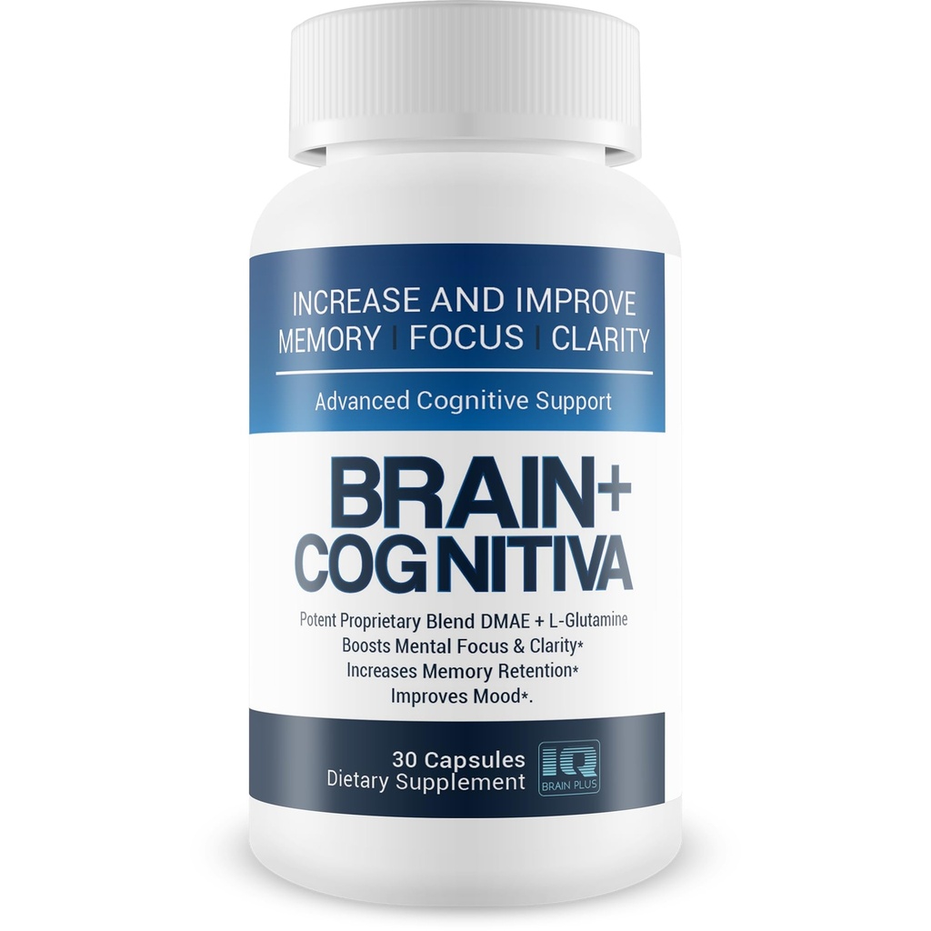 Brain+ Cognitiva - Gelişmiş Bilişsel Destek - Ruh Focus'u artırma ve Destekleyin - Beyin Desteği ve Opti Nootropic Boost için Alfa-GPC Capsules