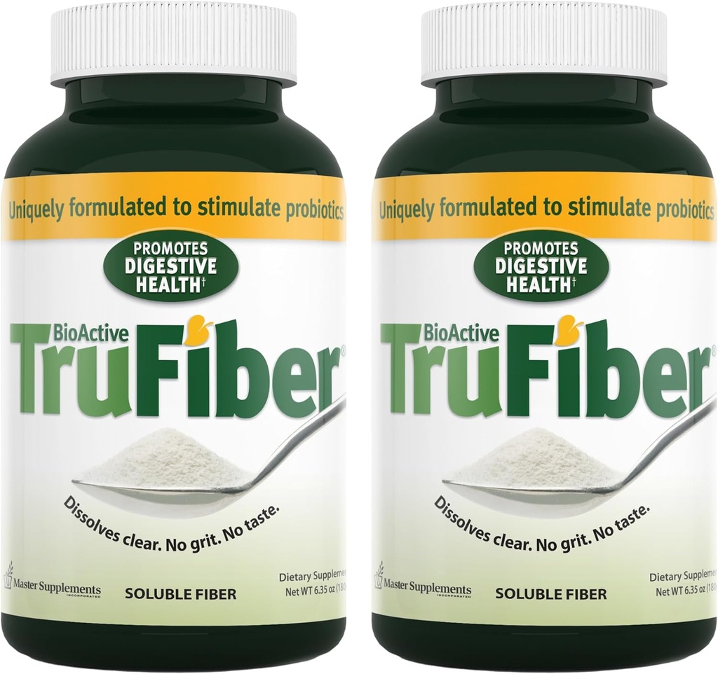 Master Supplements TruFiber - 6.35 oz, 2 Paket - Probiyotik Büyümeye Yardım etmek için Prebiyotik Fiber - Destekleyici Sağlık - Vegan, Gluten Free - 100 Toplam Hizmetler