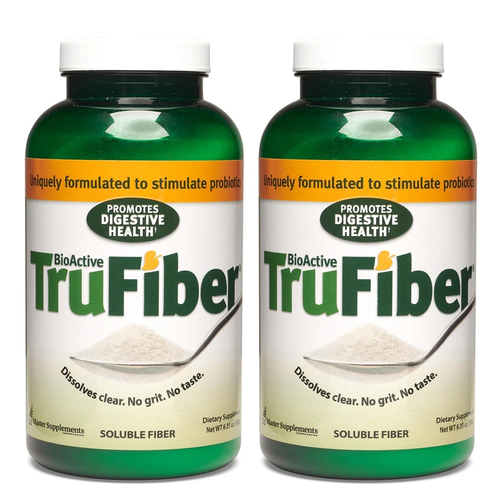 Master Supplements TruFiber - 6.35 oz, 2 Paket - Probiyotik Büyümeye Yardım etmek için Prebiyotik Fiber - Destekleyici Sağlık - Vegan, Gluten Free - 100 Toplam Hizmetler