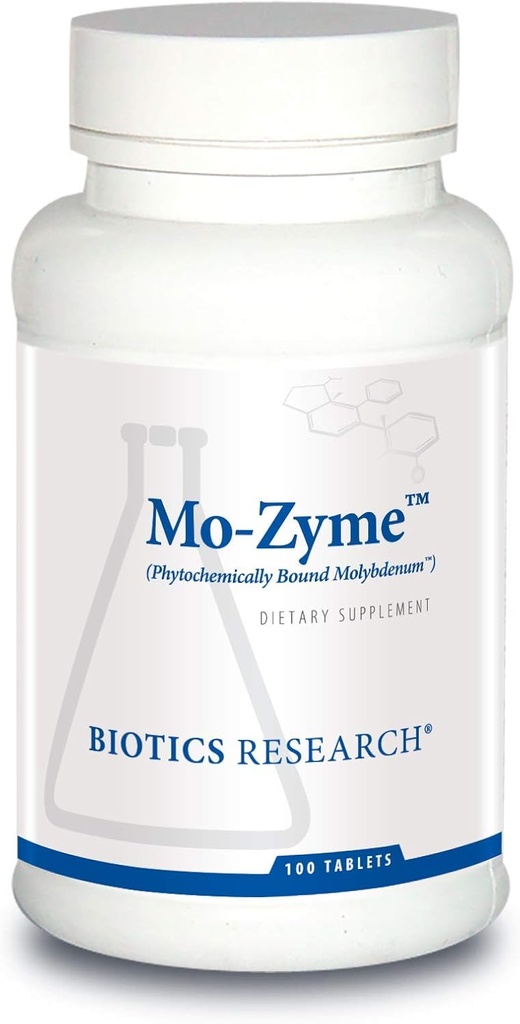 Biotics Araştırma Mo-Zyme Molybdenum 50 mikrogram, Liver Support, Detoxification, Essential Trace Element, Sağlıklı Metabolism, Antioksi Destek 100 Tablet