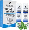 White Ink Breathe | Natural Essential Oil Inhaler Eucalyptus Peppermint | Congestion | Alerji | Focus | Aromaterapi Sinus Relief (2) (2)