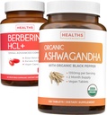 Εξοικονομήστε $4 (11% Off) - Αγοράστε Organic Ashwagandha & Berberine HCL+ - Συνεργία της φύσης Duo - Βερβερίνη (60 κάψουλες) - Βιολογική σκόνη ρίζας Ashwagandha 1350mg Σερβίρετε (120 δισκία) Φυσική βοήθεια