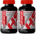 Follic Acid Organic - Anti Gray Hair Natural Formula - Βοήθεια για την προώθηση της υγείας του δέρματος (2 μπουκάλια)