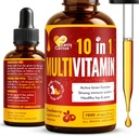 Köpekler ve Kediler için 10in-1 Multivitamin - Daily Glucosamine, B, C & D3 Destek - Cranberry & MSM ile Sıvı Supplement - 2 oz