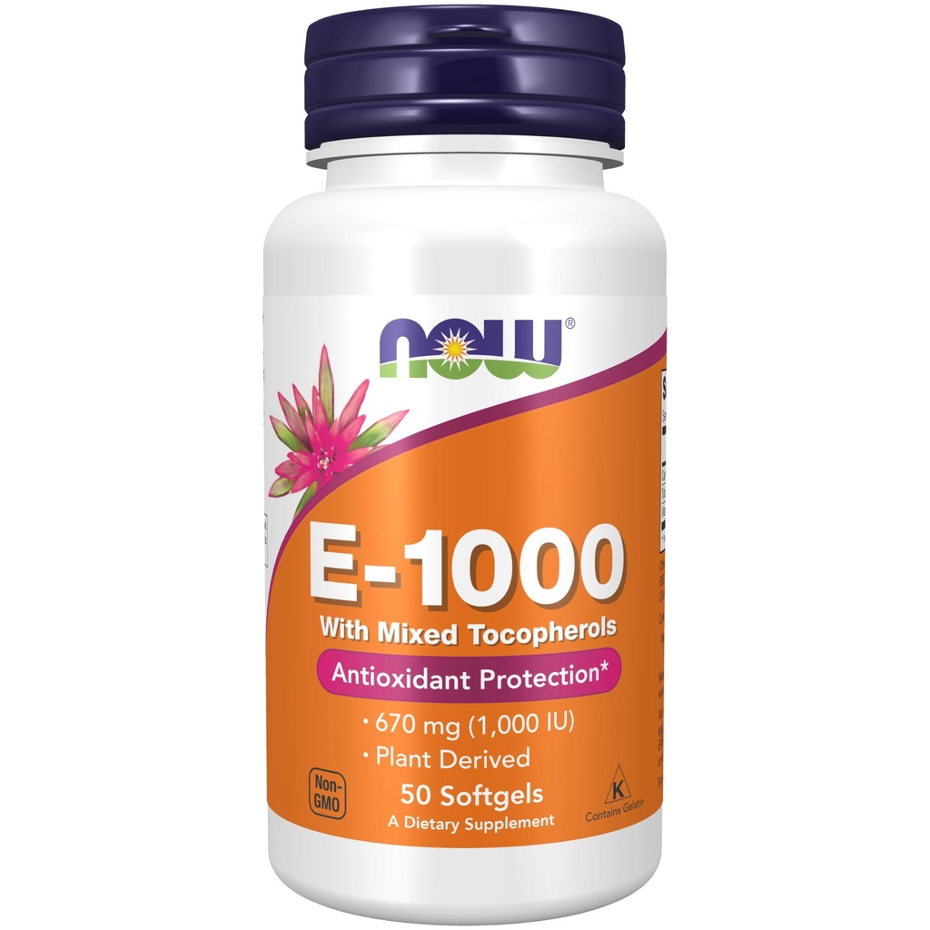 Şimdi Gıdalar Tamamlar, Vitamin E-1,000 IU Karma Tocopherols, Antioksi Koruma*, 50 Softgels