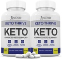 (2 Pack) Keto Thrive Keto ACV Pills 1275MG Keto Support Mix Capsule Alternative to Zhong ACV Gummies Formulated with Apple Cider Vinegar Ekstra Virgin Zeytinya Toz Yeşil Çay Broşür 120 Capsules