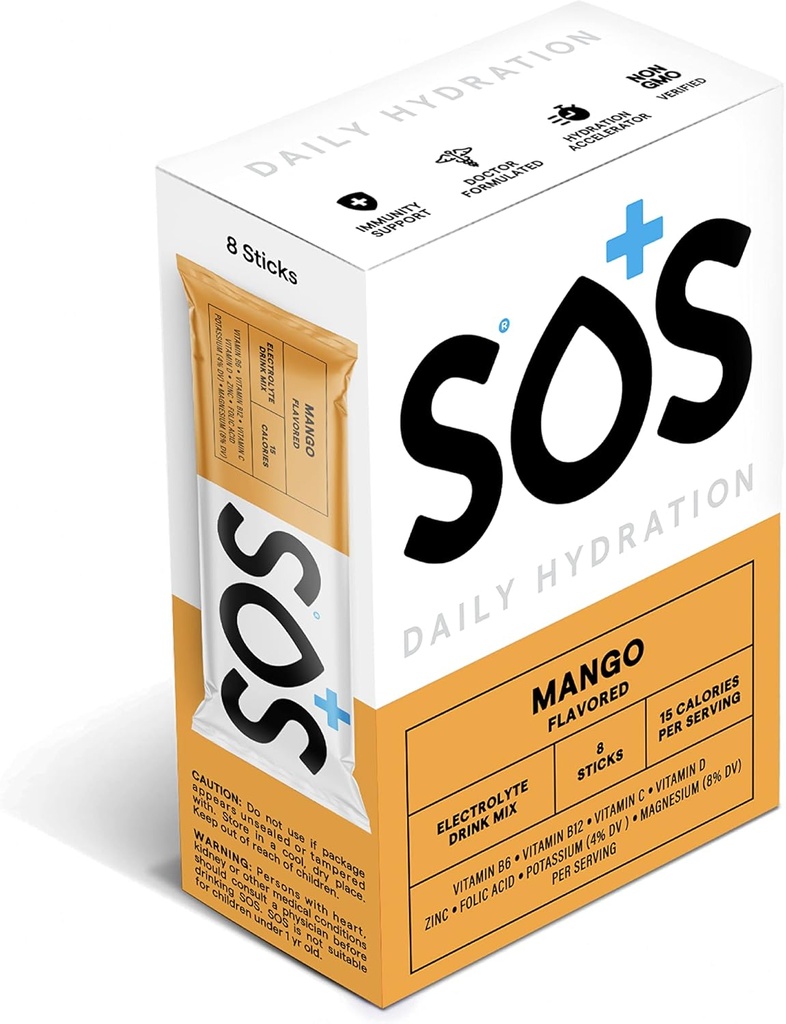 SOS Hydration Electrolyte Powder Stick Packs 