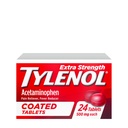 Tylenol Extra Strength Pain Reliever & Fever Reucer, Στρογγυλά Επικαλυμμένα Δισκία, 500 mg Acetaminophen Pain Relief Χάπια για Πονοκέφαλο, Οδοντόκρεμα & Μικρή Αρθρίτιδα Πόνος, 24 ct