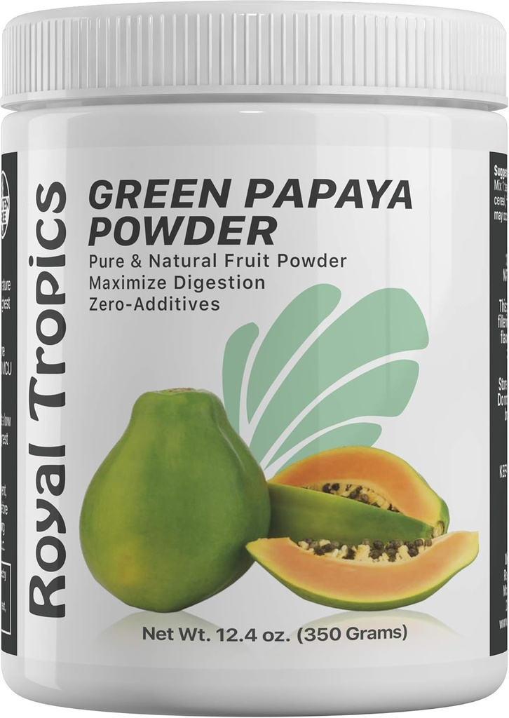 Royal Tropics Πράσινη Παπάγια σε σκόνη. Ένζυμα για Digestive Support.
