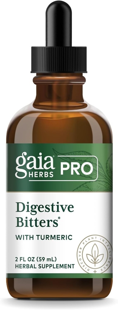 GAIA HERBS, Turmeric'le Hiper Erişici Bitters - Herbs Geleneksel Olarak Sağlıklı Digestion* - Herbal Formula - Seyahat için Büyük - 2 Fl Oz (30 Hizmet)