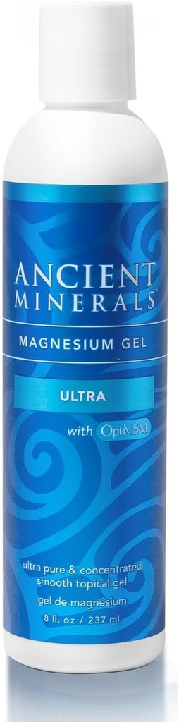 Αρχαία Ορυκτά Μαγνήσιο Gel Ultra με OptiMSM και Aloe Vera - Topical Μαγνήσιο Gel Formula με MSM που χρησιμοποιείται καλύτερα για μασάζ και Topical Application (8oz)