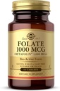 Solgar Folate 1000 mcg, 60 Tablets - 1000 mcg Bio-Active Metafolin - Vegan, Gluten Free, Dairy Free, Kosher - 60 Servings