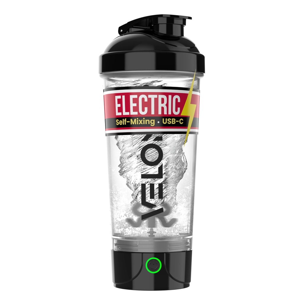 VELOMIX Elektrikli Protein Shaker Şişe - 24 oz | USB-C Isıtma | Protein Shakes için Leak Kanıt Shaker Kupası | Shakes ve Smoothies için Portatif Blender)