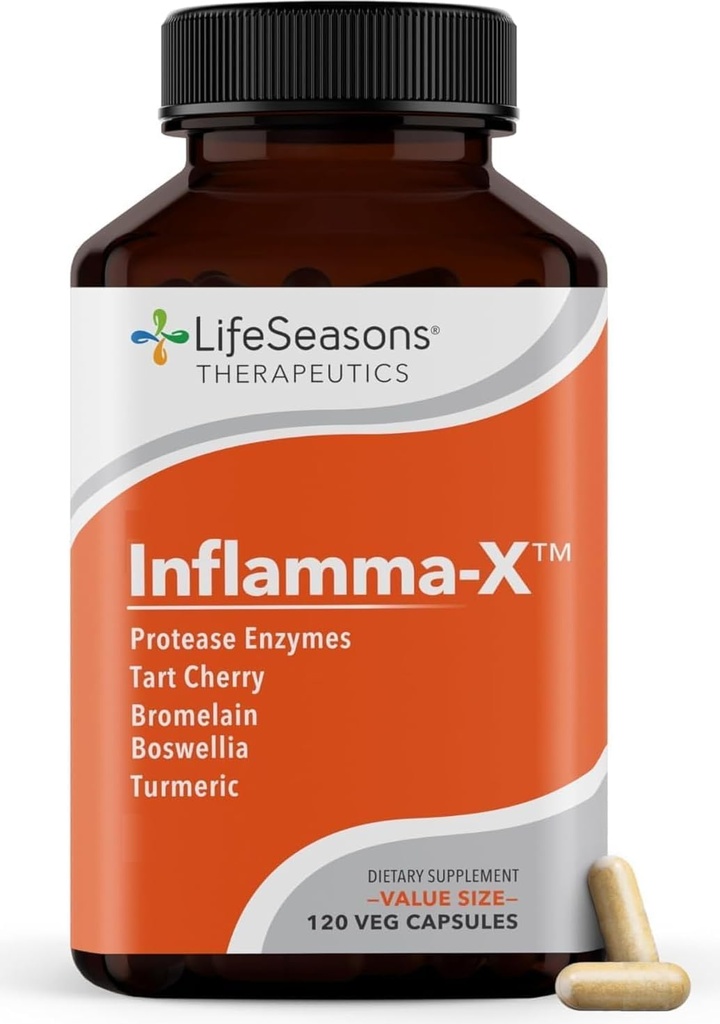 Yaşam Sezonları Inflamma-X Ortak & Tound Support Supplement – Supports Muscle Comfort, Recovery & Flexability – Herbal Formula With Turmeric, Bromlein, Pro – 60 Capsules