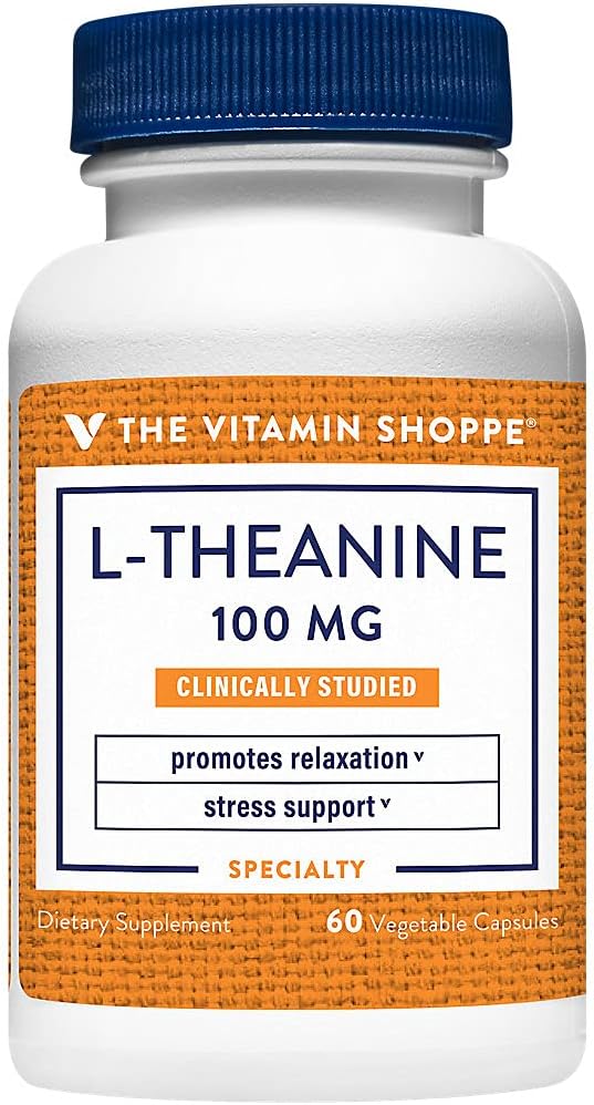Dükkan L-Theanine 100MG, Klinik olarak Studied Malzemeler, Destekler Rahatlama ve Stres (60 Capsules)
