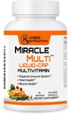 Miracle Multivitamin Capsules for Men & Women - Complete Whole Food Mix Daily Vitamin & Mineral Supplement with CoQ10, B12, 42 Superfood Enzyme - 120 Softgels