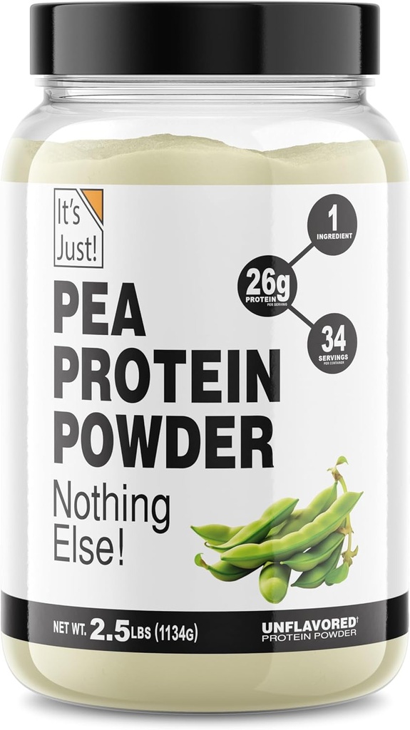 Είναι απλά! - 100% Πρωτεΐνη μπιζέλι, Vegan Plant Based, Καλλιεργείται στον Καναδά, Premium Quality, Smooth Texture, Χωρίς γλουτένη, Keto Friendly (2,5 Λίρες, Χωρίς γεύση)