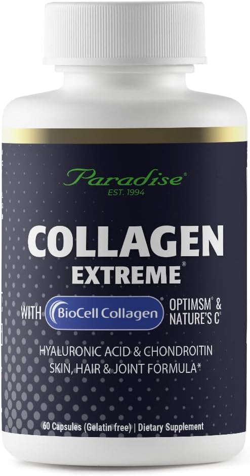 Cennet Herbs Biocell Collagen, Hyaluronic Asit ve Doğa C, Sağlıklı Saç, Cilt ve Ortaklar için 60 Capsules