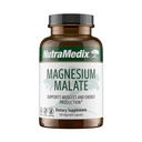 NutraMedix Magnesium Malate Energy Supplements - Βιοδιαθέσιμο μαγνήσιο για ύπνο, ανοσοποιητική υποστήριξη & κοινή υγεία - Vegan, μη γλουτένη & συμπληρώματα μαγνησίου δωρεάν (120 κάψουλες χορτοφάγων)