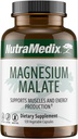 NutraMedix Magnesium Malate Energy Supplements - Βιοδιαθέσιμο μαγνήσιο για ύπνο, ανοσοποιητική υποστήριξη & κοινή υγεία - Vegan, μη γλουτένη & συμπληρώματα μαγνησίου δωρεάν (120 κάψουλες χορτοφάγων)