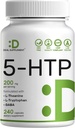 Deal Supplement 5HTP 200 mg Per Service, 240 Capsules,% 98 Afrika Türlü Griffonia Tohum alıntı | 4 in 1 Formula | Plus Active L Theanine, L Tryptophan, & GABA | Rahatlama Desteği Tamam