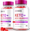 Laboratuvarları - Genesis Keto +ACV Gummies, Gelişmiş Kilo kaybı için Supplement, All Natural Extreme 2000 mg Gummies (120 Gummies)