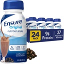 Ensure Original Coffee Latte Nutrition Shake | Small Meal Replacement Shake | Ready To Drink | 9g Protein, 27 Vitamins and Minerals | 8 fl oz - 24 Pack