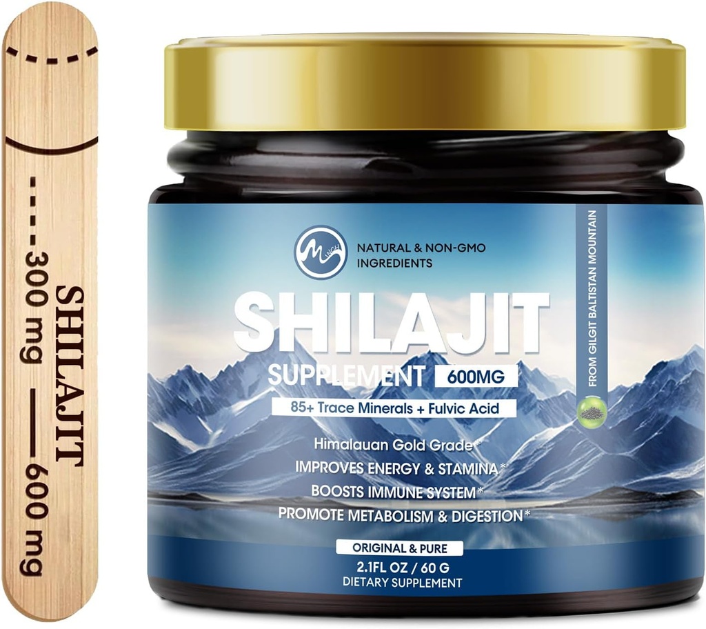 M inch 600mg Shilajit Pure Siberia Organic Shilajit Resin - Shilajit Resin για άνδρες και γυναίκες με υψηλή ισχύ για την ενέργεια, τη δύναμη και την ασυλία