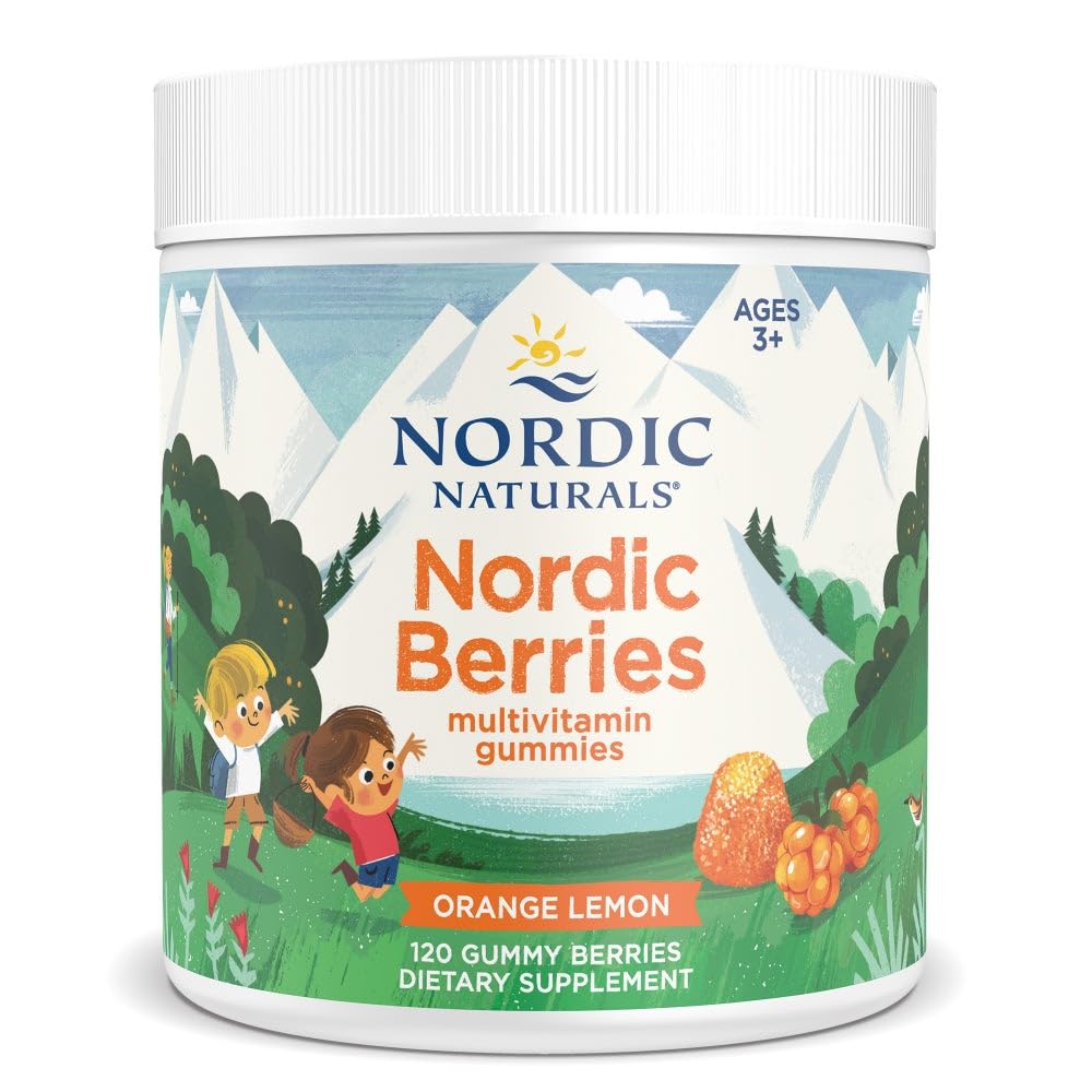 Nordic Naturals Nordicages, Citrus - 120 Gummy - Great-Tasting Multivitamin for Ages 2+ - Büyüme, Geliştirme, Optimal Wellness - Non-GMO, Vegetarian - 30 Hizmet
