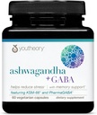 Youtheory Ashwagandha + GABA - Χρησιμοποιεί οργανικά KSM-66-1,000 mg Ashwagandha & 100 mg GABA - Κορτιζόλη, ενέργεια, άγχος και μνήμη συμπλήρωμα υποστήριξης - 60 κάψουλες χορτοφάγων (30-ημέρα προμήθεια)