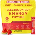 Keto Vitals Electrolyte Energy Drink Powder Packets - Συμπλήρωμα ηλεκτρολυτών για την ενέργεια και την ενυδάτωση - Φράουλα Καρπούζι Kito Powder Packets, 30 Count