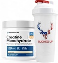 Bucked Up Creatine & Shaker Bundle – Μικρονισμένη σκόνη Creatine (250g, 50 εξυπηρετούν) + 28oz Leak-Proof BPA-free μπουκάλι Shaker για Βέλτιστη ανάμειξη