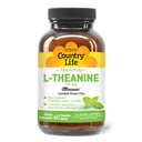 Country Life L-Theanine Fast-Acting 100 mg, 60 Chewable Tabletler, Mint- Flavored, Sertifikalı Gluten Free, sertifikalı Vegan