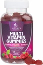 A Vitamins A, C, D, B12 - Günlük Beslenme Desteği için Vitaminler ve Mineraller için Çokvitaminler - Nature's Multi VIT Vitamini - 120 Gummies