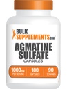 BulkSupplements.com Agmatine Sulfate Capsules - Nitrik Oksit Supplement, Agmatine Supplement - Gluten Free, 2 Capsules per Service, 180 Kont (Paket 1)
