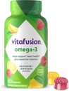 Vitafüzyon Omega-3 G Vitaminleri, Berry Lemonade Flavored, Kalp Sağlığı Vitaminleri (1) Omega 3 EPA/DHA ve A, C, D ve E, Amerika'nın 1. Vitamin Markası, 60 Day Supply, 120 Count