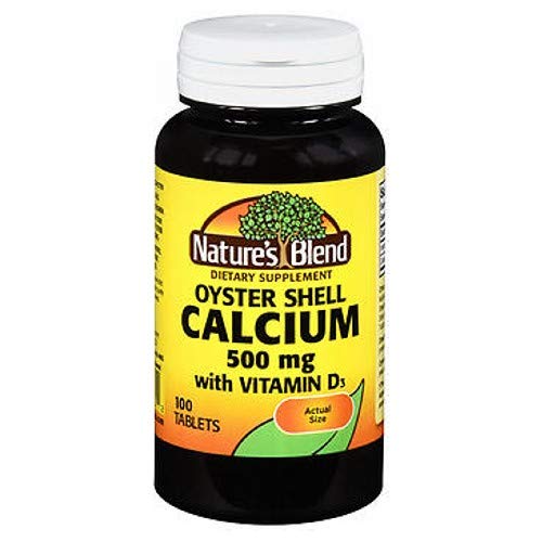 Nature's Blend Oyster Shelluba 500 mg with Vitamin D3, 100 Tablet (Görünen 5)
