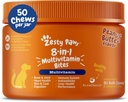 Zesty Paws Dog Multivitamin, Hip & Commons, Skin & Coat, Omega 3 Fish Oil for Dogs- Peanut Butter- 50ct
