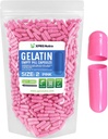 XPRS Nutra Boyutu 2 Boş Kapsüller - 1000 Kont Boş Gelatin Capsules - Pills DIY Capsule - Pure Bovine Pill Gel Caps For Do-It- Yourself Supplements (Pink)