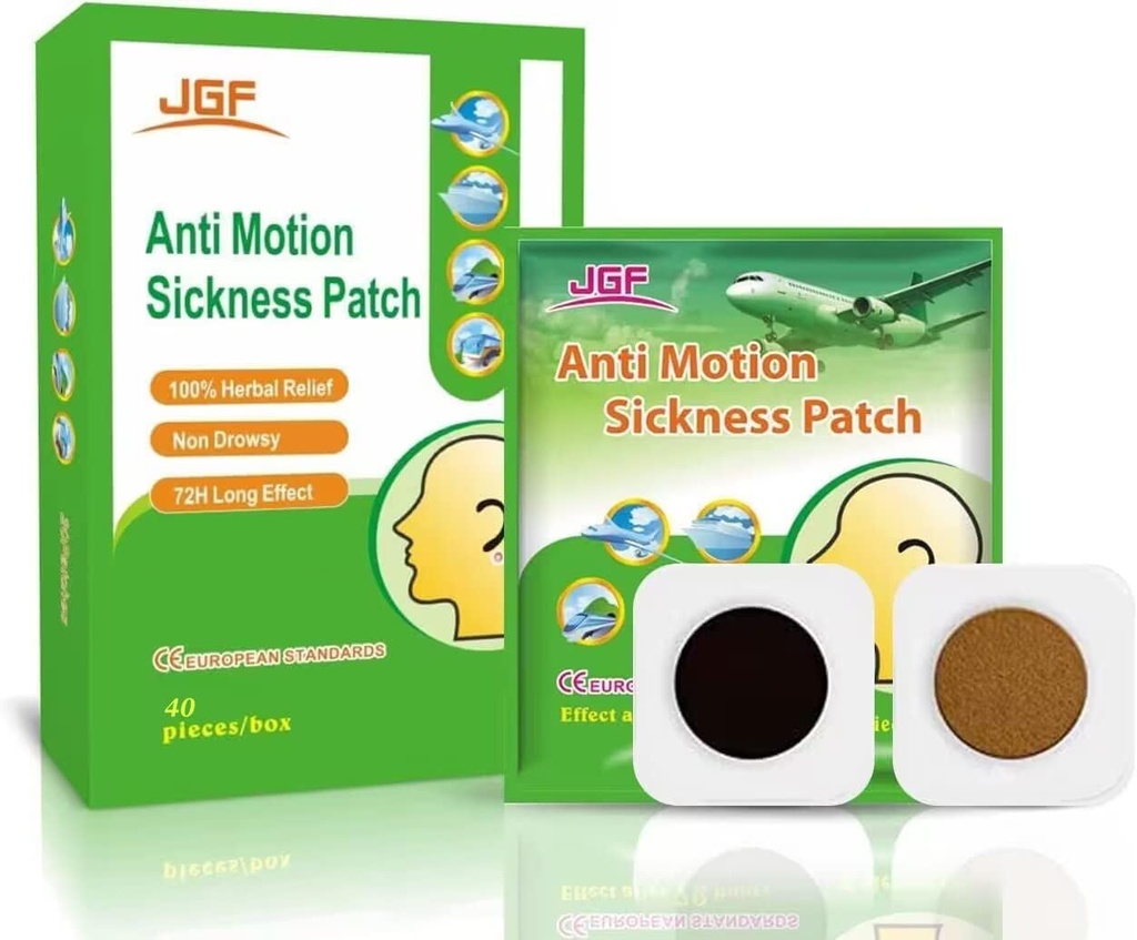 Cruise Car için Hareket Hastalığı Patches, 40 Kont Sular Drowsy Seyahat Essentials Hareket Hastalığı Yetişkinler ve Çocuklar için Patche