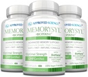 Onaylanmış Bilim MemorySyl - Memory Boosting Supplement - Focus and Concentration - The Cognitive Decline ile - Lion's Mane ve BioPerine - 3 Ay Supply - Vegan