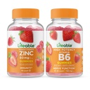 Ζωοποιήσιμος ψευδάργυρος 50mg + Βιταμίνη B6, Gummies Bundle - Μεγάλη γεύση, συμπλήρωμα βιταμίνης, χωρίς γλουτένη, χωρίς ΓΤΟ, Μασώμενα Gummy