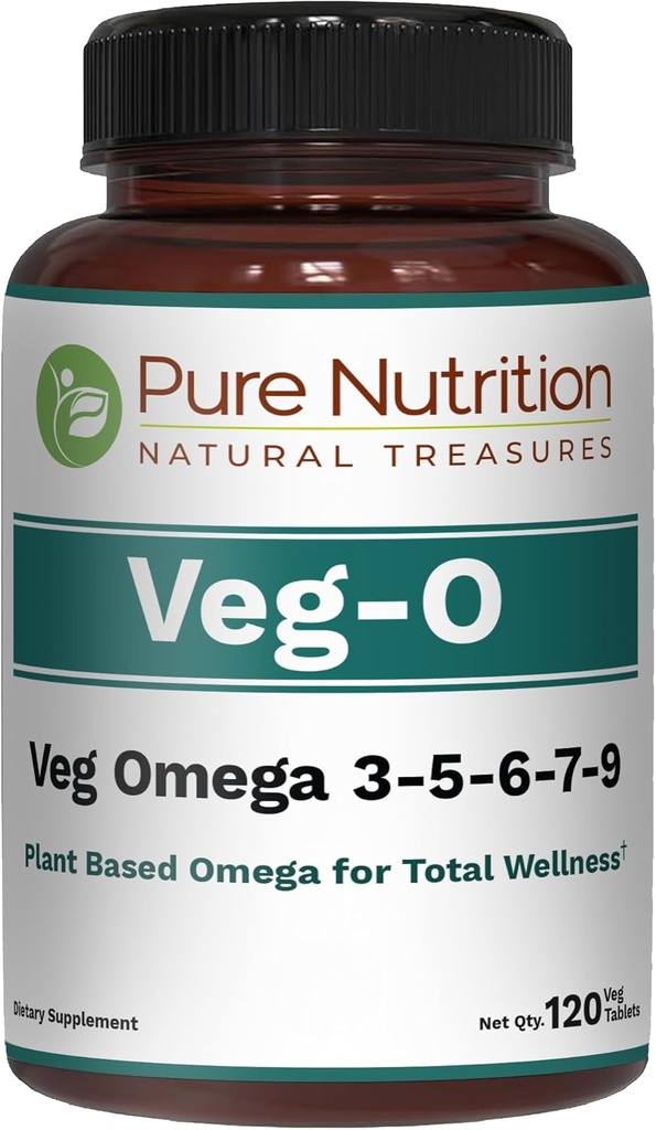 Saf Beslenme Vegan Omega-6 3-5-9 | 120 Softgels | Genel Sağlık Için 600 mg | GMO | Gluten Ücretsiz