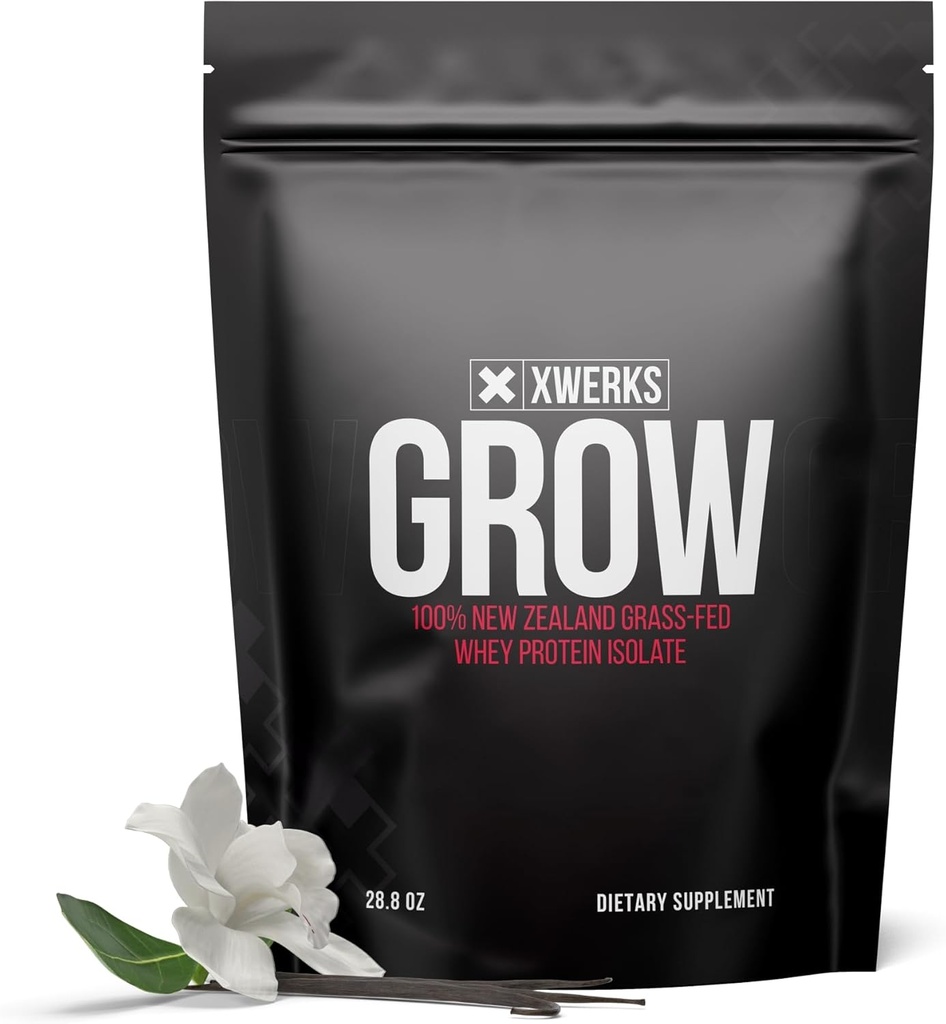 Xwerks Καλλιεργούν 100% New Zealand Grass Fed πρωτεΐνη ορού γάλακτος, 25g καθαρή απομονωμένη σκόνη πρωτεΐνης ανά υπηρεσία, όλα τα φυσικά Παλαιό και Κέτο φιλικό, χωρίς γλουτένη σόγια εύκολο να digest, βανίλια, 30 εξυπηρετούν