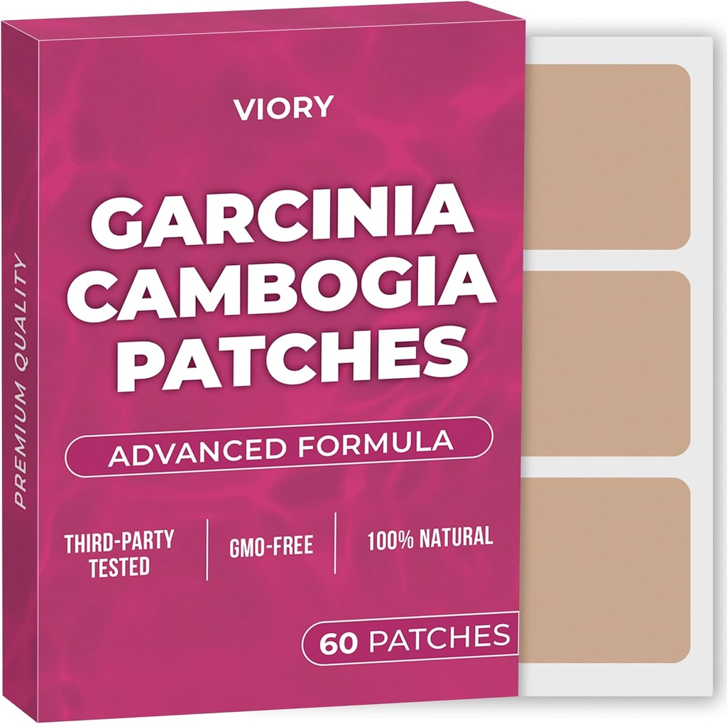 Garcinia Cambogia Patches (πακέτο 60) - 100% φυσικό Patch για γυναίκες και άνδρες - με B12 & Κάλιο - Ενέργεια, Εστίαση & Υποστήριξη Σώματος - Ενισχυμένη Φόρμουλα