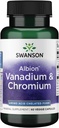Swanson Albion Chelated Valvedium ve Chromium 60 Veg Capsules