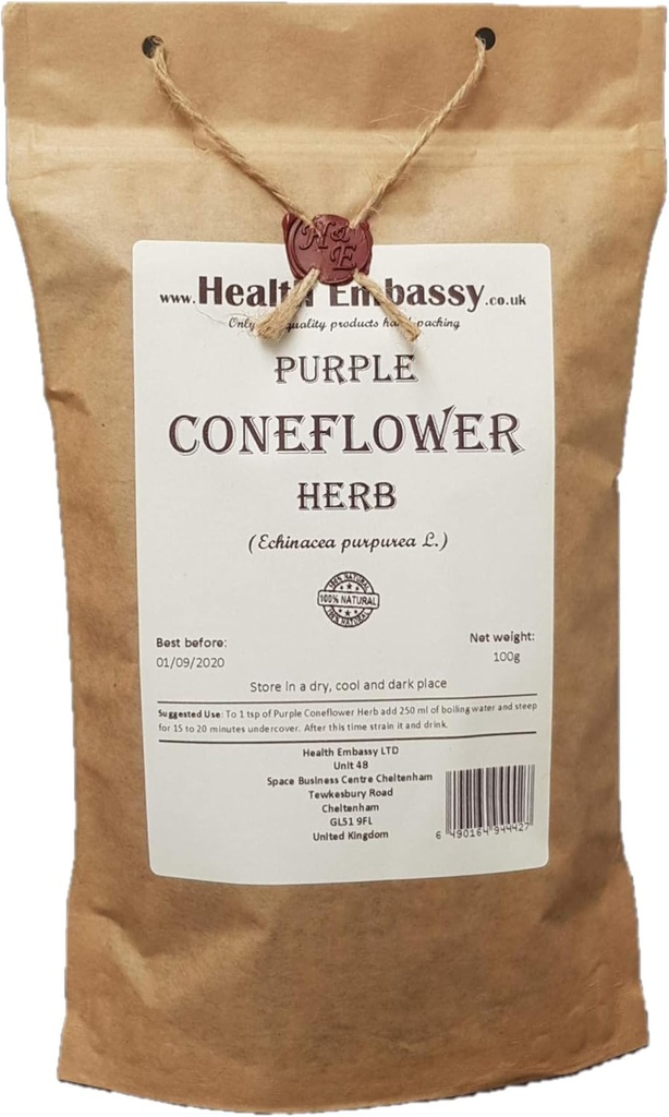 Sağlık Büyükelçiliği Mor Coneflower Herb | Echinacea Purpurea L | Herbal Tea (100g)