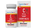 Üstün Kaynak Vitamini C 500 mg "Sour" Cherry Melts - Daily Vitamin Supplement Supports Immune Health - C Formula Aids Hücre Sağlığı - 90 Sublingual Dis çözülme Tabletleri