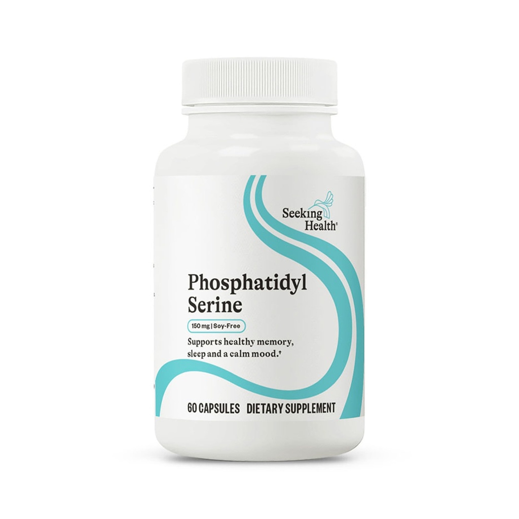 Αναζητώντας την Υγεία Phosphatidyl Serine, 100 mg Phosphatidylserine από Ηλίανθος, Υποστηρίζει τη Συγκέντρωση και Υγιεινή Τάση, Υποστήριξη Ανταπόκρισης Στρες, Χωρίς Σόγια, Μη ΓΤΟ, Χορτοφαγική (60 Κάψουλες)*